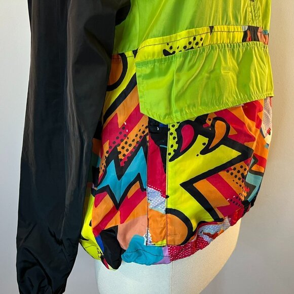Hoopculture Women's Fresh Prince 90s Color block Classic Windbreaker - Size XS - Picture 4 of 6